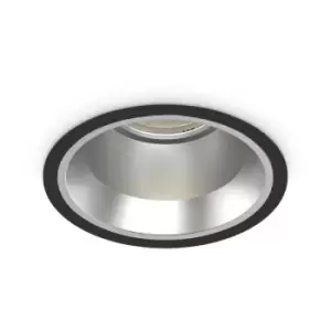 Image of Ideal Lux Off Round Recessed Downlight Black 11cm 4000K
