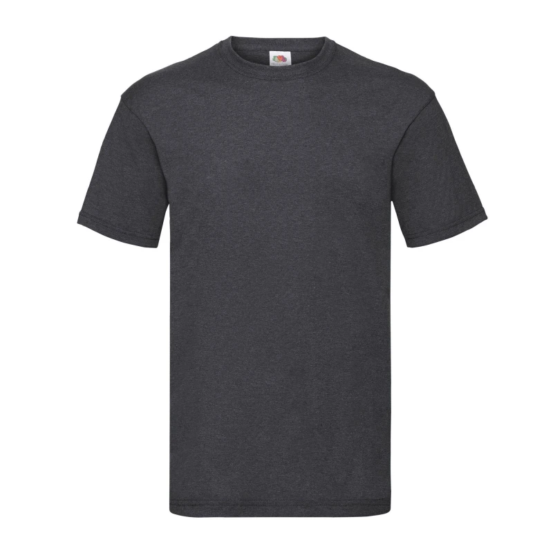 Image of Fruit Of The Loom Fruit of the Loom Men Valueweight Heather T-Shirt in Dark Grey Size: 3X-Large Dark Grey XXXL Male 5063107854773