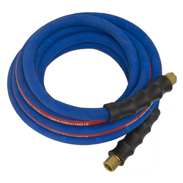 Image of Sealey AH5R/38 Air Hose 5mtr x Ø10mm with 1/4BSP Unions Extra Heavy-Duty