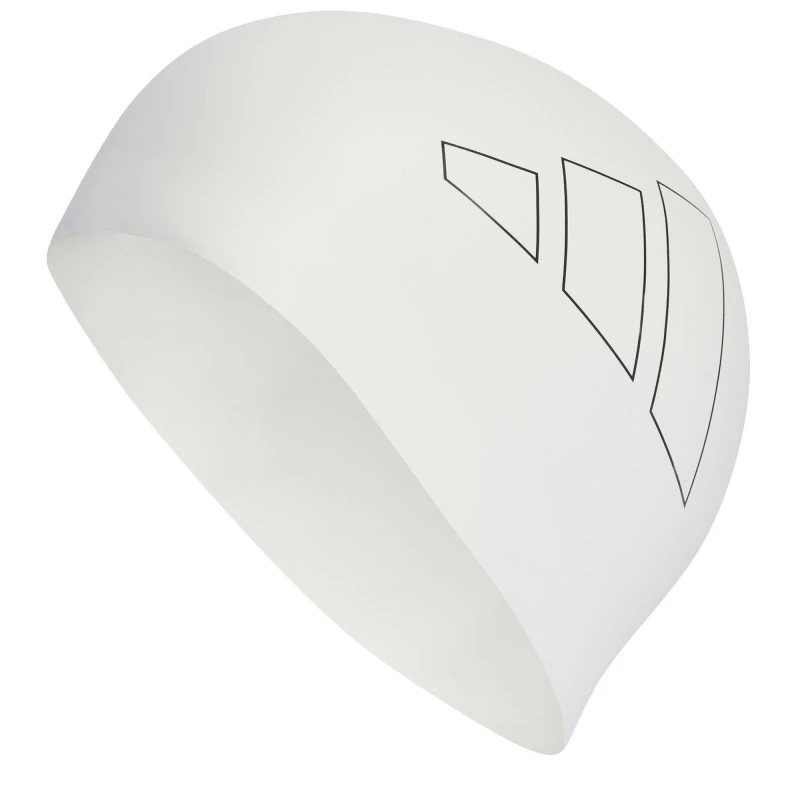 Image of adidas 3 Stripes Swim Cap Adults - White White One Size