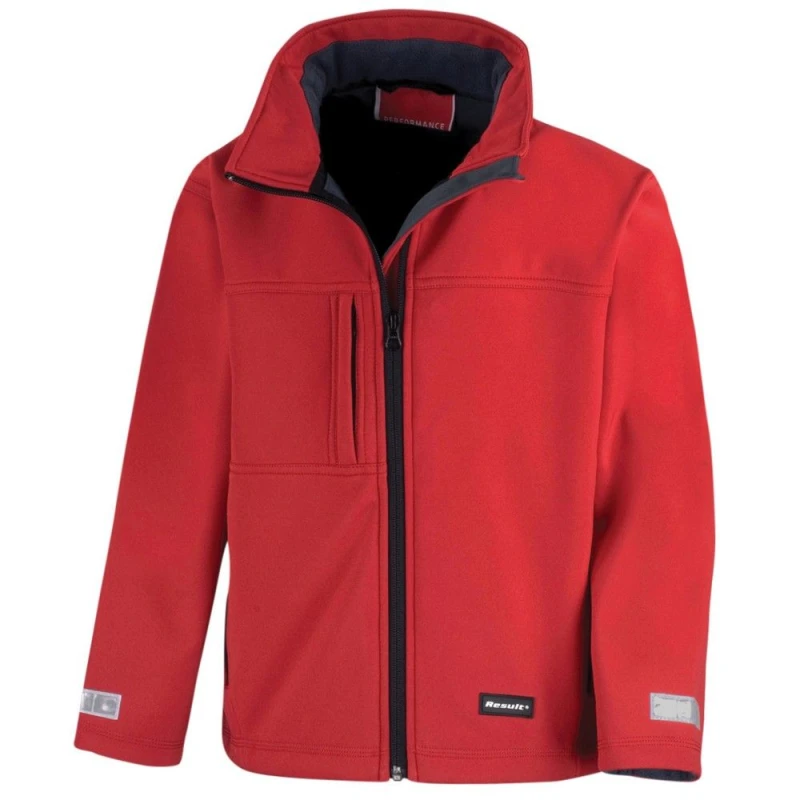 Image of Result Classic Soft Shell Jacket in Red Size: 3-4 Years Red Unisex 3-4 Years