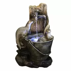 Image of Tranquility Otters At Tap Animal Mains Powered Water Feature