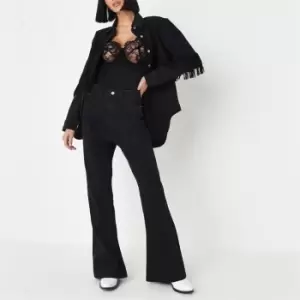 Image of Missguided High Waisted Flared Jeans - Blue