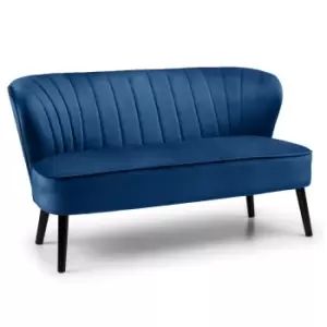 Image of Julian Bowen Coco 2 Seater Sofa Blue Velvet