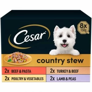 Image of Cesar Country Stew Selection Dog Food Trays 8 x 150g