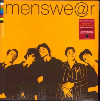 Image of Menswear Extra Material - RSD21 - Orange & White Vinyl - Sealed 2021 UK 2-LP vinyl set DEMREC884