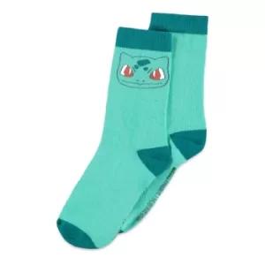 Image of POKEMON Bulbasaur Novelty Socks, 1 Pack, Unisex, 43/46, Green (NS700656POK-43/46)