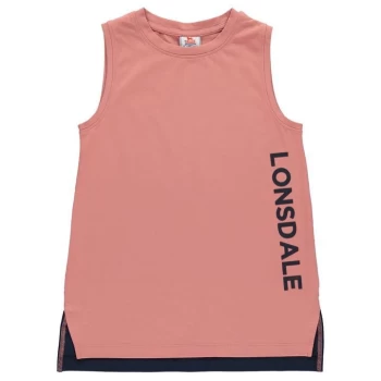 Image of Lonsdale Layer Vest Junior Girls - Pink