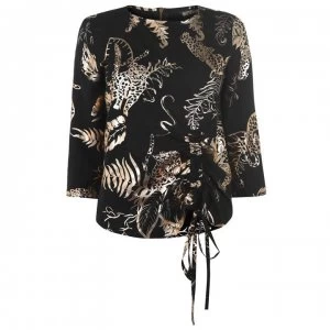 Image of Biba Jungle Foil Top - Black