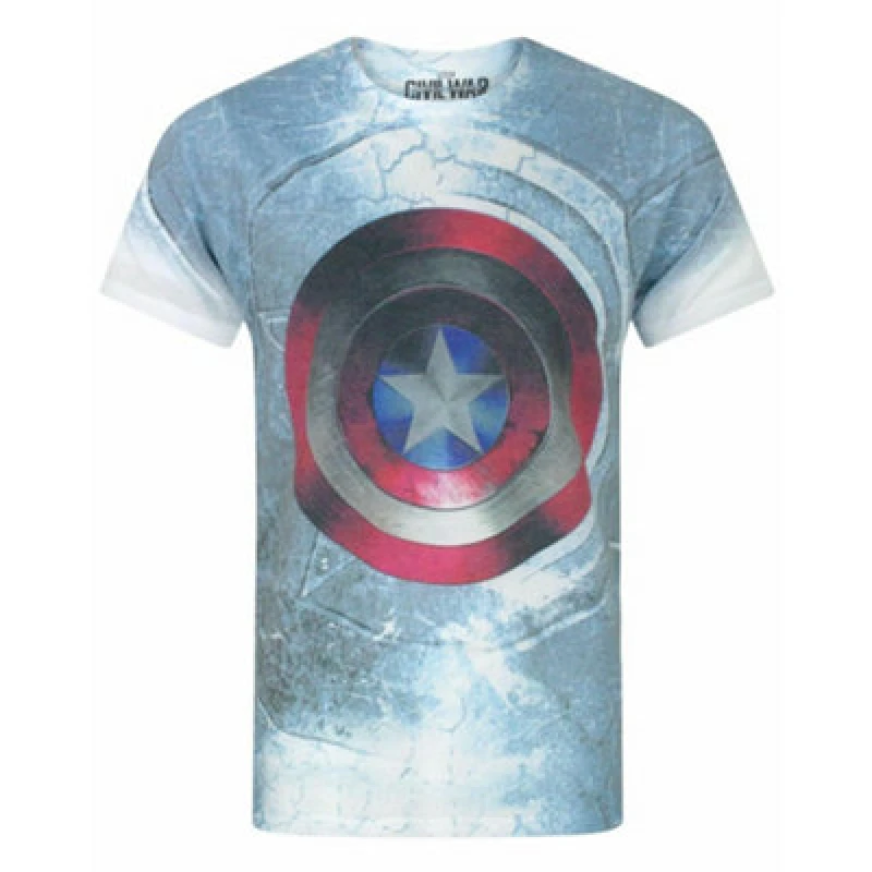 Image of Marvel Short Sleeved T-Shirt White male