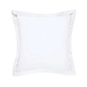 Image of Bedeck of Belfast White Egyptian Cotton Sateen 1000 Thread Count Fine Linens 'Tenno' Square Oxford Pillow Case