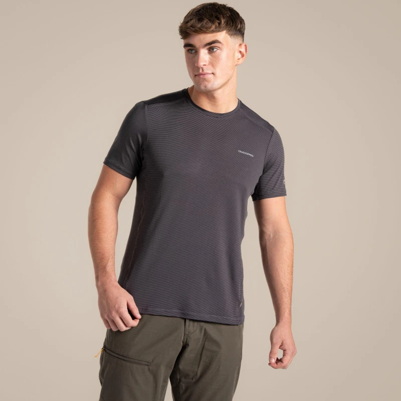 Image of Craghoppers Craghoppers Men Charon Short Sleeve T-Shirt in Red Size: Medium Red M Male 5063260102759