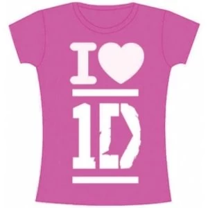 Image of One Direction I Love Skinny Fuchsia TS: Small