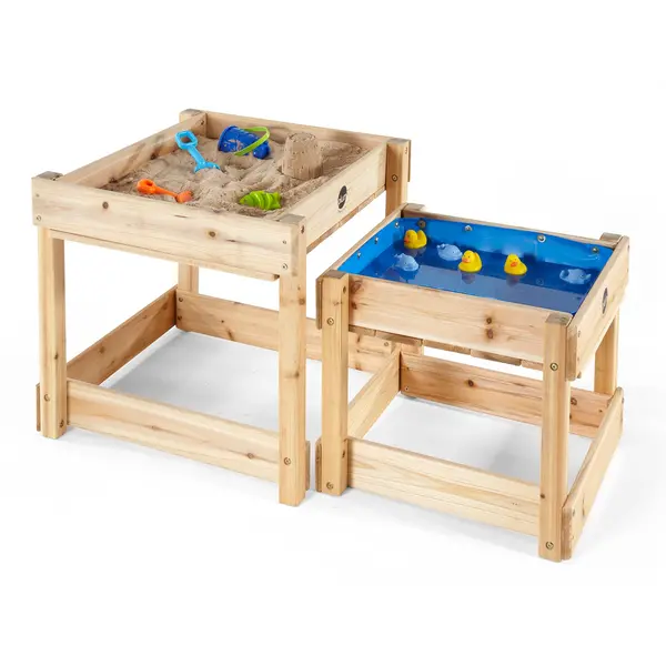 Image of Plum Sandy Bay Wooden Sand & Water Tables - Natural Natural