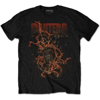 Image of Pantera - Goddamn Whiskey Unisex Medium T-Shirt - Black