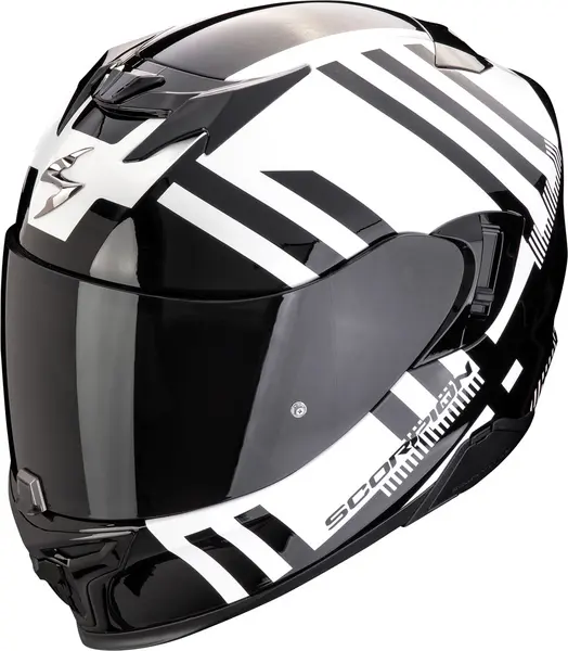 Image of Scorpion EXO-520 Evo Air Banshee Pearl White-Black Full Face Helmet Size XL