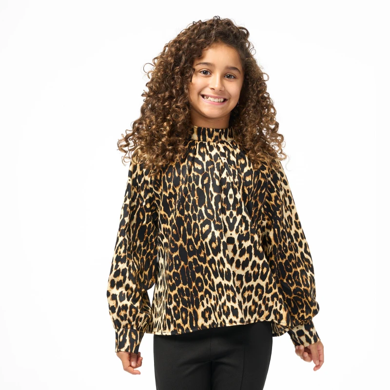 Image of Biba Junior Girls Biba Balloon Sleeve Blouse - Multi Multi S