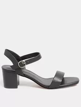 Image of Long Tall Sally Casual Block Heel Sandal Black, Size 8, Women
