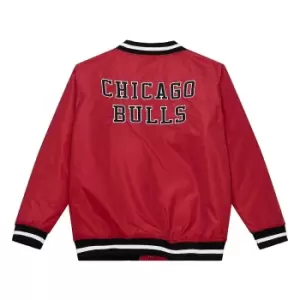 Image of Mitchell And Ness Nba Chicago Bulls Womens Puffer Jacket, Red, Female, Jackets & Outerwear, OJBF4348-CBUYYPPPRED1