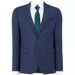 Image of Hugo Astian Extra Slim Textured Two Piece Suit Jacket - Blue