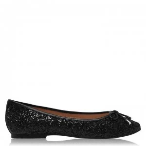 Image of Radley Flower Glitter Pumps - Black
