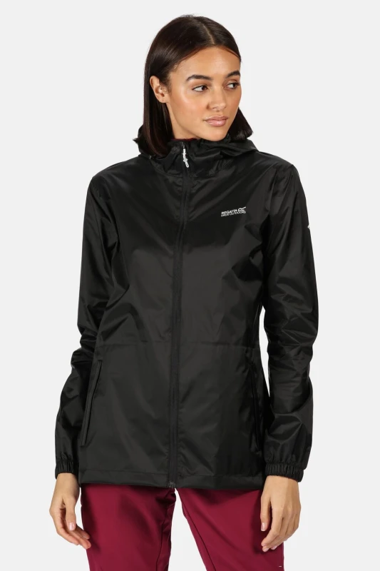 Image of Regatta Womens 'Pack-It III' Waterproof Packaway Jacket in Black Size: 24 Black Female 24