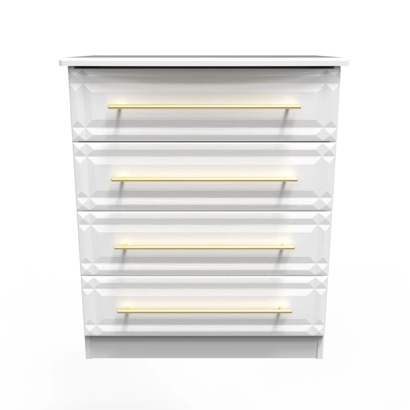 Image of Norfolk 4 Drawer Chest In White Ash (Ready Assembled)