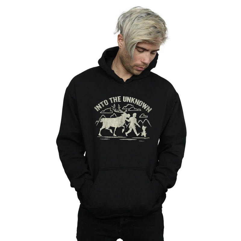 Image of Disney Men Frozen 2 Into The Unknown Hoodie in Black Size: Small Black S Male 5059400230888