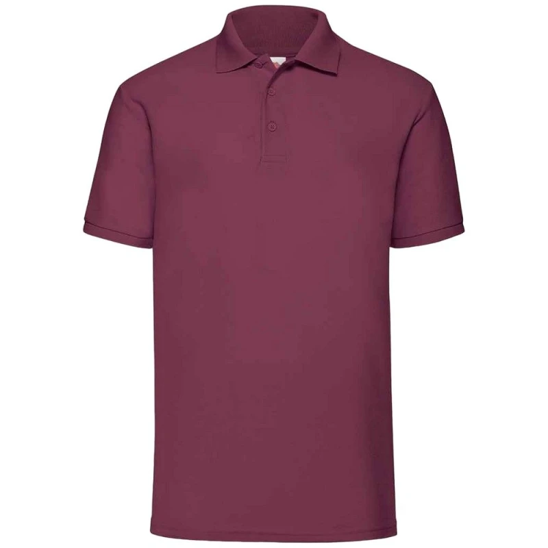 Image of Fruit Of The Loom Fruit of the Loom Men 65 35 Polo Shirt in Burgundy Size: Small Burgundy S Male 5063470628018