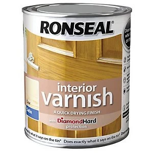 Image of Ronseal Interior Varnish - Satin Clear 750ml