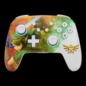 Image of PowerA Enhanced Wireless Controller for Nintendo Switch - Link Watercolor