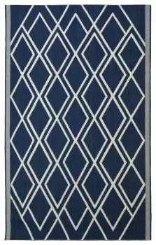 Image of Homemaker Indoor Outdoor Diamond Rug - 160x230cm - Navy