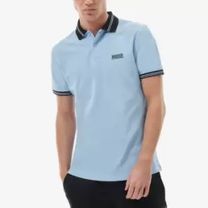 Image of Barbour International Mens Tracker Polo Shirt - Faded Blue - S