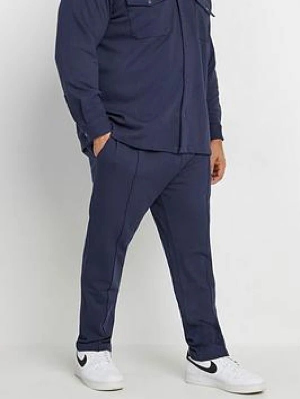 Image of BadRhino BadRhino Men Textured Jersey Joggers in Dark Navy Size: X-Large Dark Navy 1XL Male 5063111855018