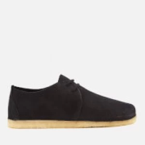 Image of Clarks Originals Womens Ashton Nubuck Lace Up Shoes - Black - UK 6