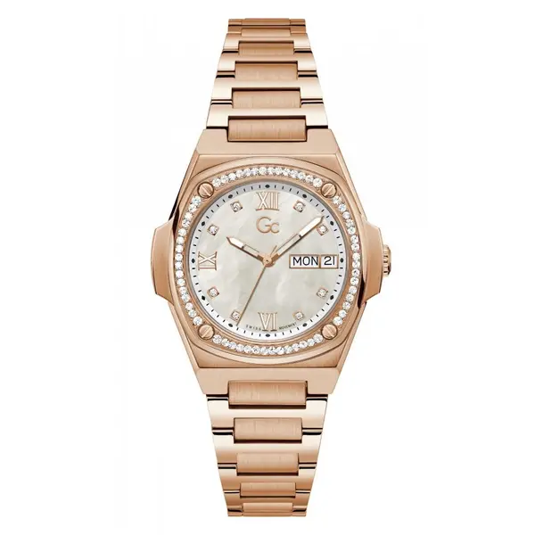Image of Gc Watches Ladies Coussin Shape Lady Rose Gold Watch Y98002L1MF