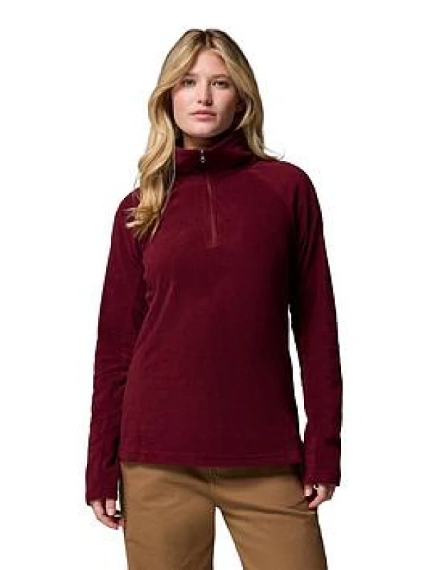 Image of Columbia Glacial IV Half Zip Fleece dark burgundy red Women XS;XL;M;S