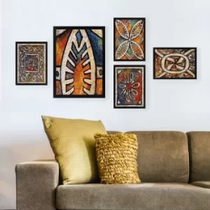 Image of SET_057 Multicolor Decorative Framed Painting (5 Pieces)