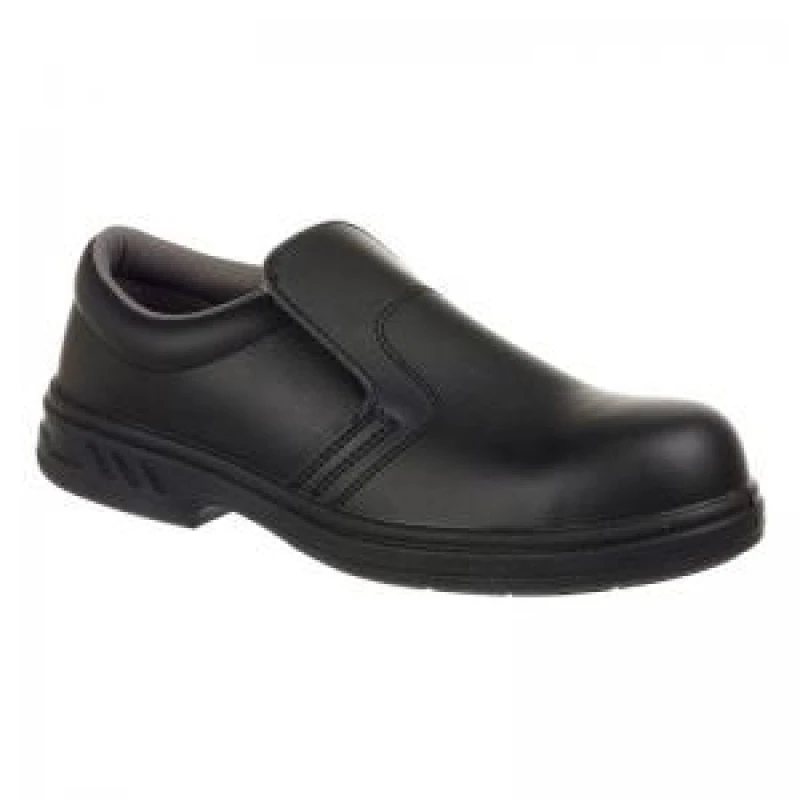 Image of Portwest Steelite Slip On S2 Safety Shoes FW81BKR36 Colour: Black
