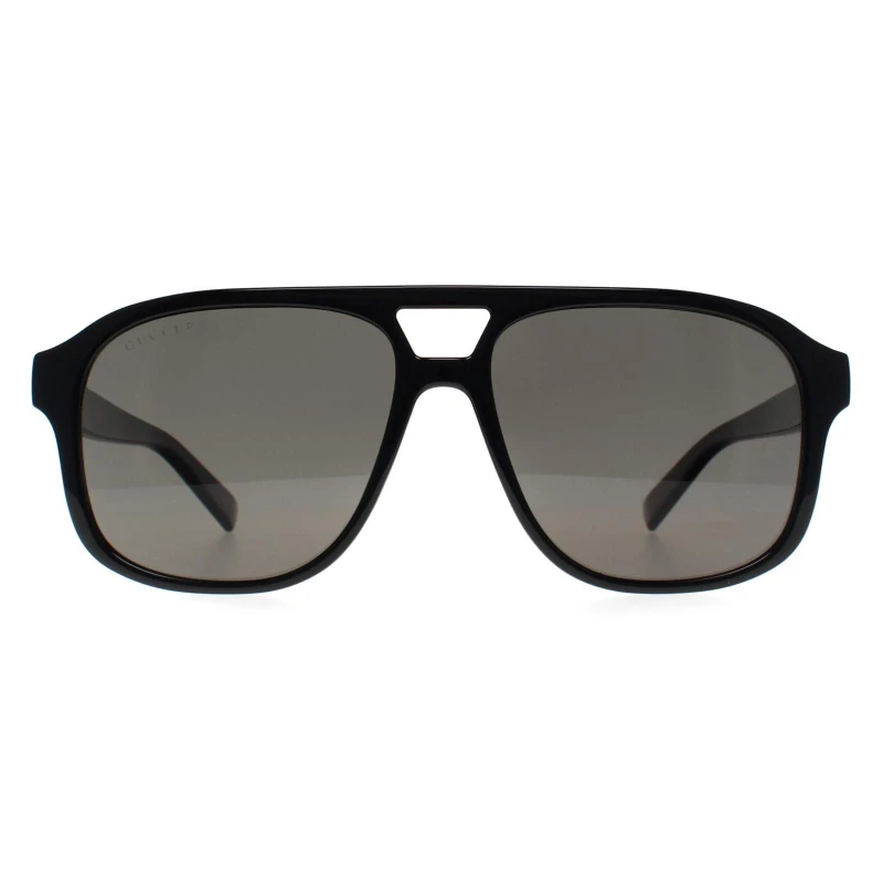 Image of Gucci Gucci Men Aviator Shiny Black Grey Polarized GG1856S Black One Size Male 889652528564