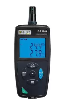 Image of Chauvin Arnoux CA 1246 Digital Hygrometer, Max Temperature +140 F, +60 C, Max Humidity 98%RH