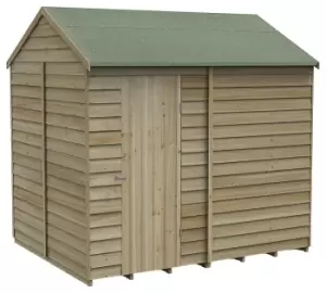 Image of Forest Garden 8 x 6ft 4Life Reverse Apex Overlap Pressure Treated Windowless Shed with Base