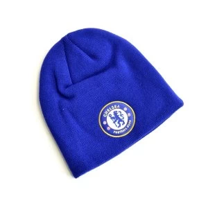 Image of Chelsea Knitted Crest Beanie Royal Blue