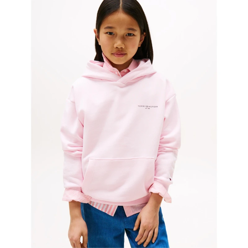 Image of Tommy Hilfiger Kids Small Logo Hoodie Light Pink TOG female 14Y