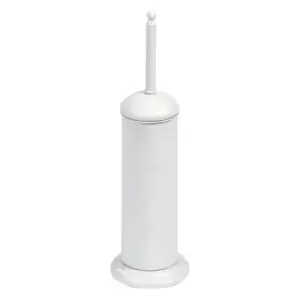 Image of Showerdrape Hex Embossed Steel Toilet Brush - White