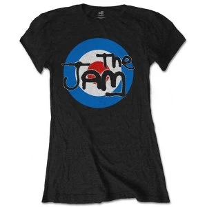 Image of The Jam - Spray Target Logo Womens Medium T-Shirt - Black