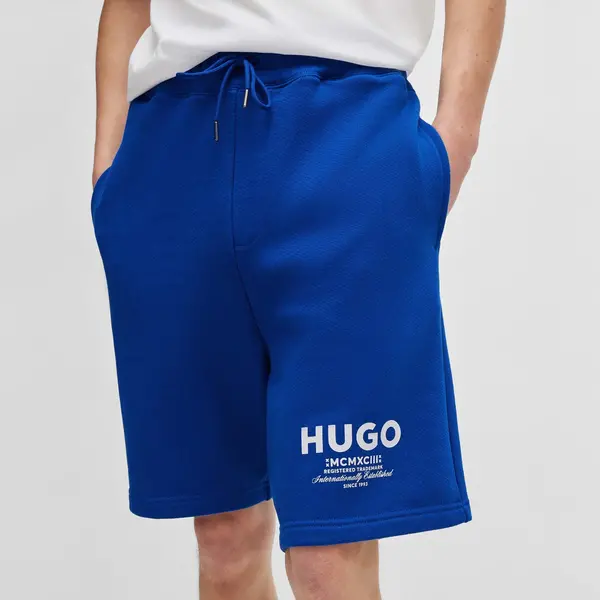 Image of HUGO Blue Nomario Cotton Shorts - XL Blue Shorts male 50510728-493 XL