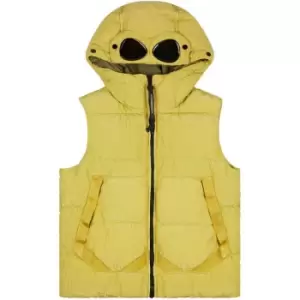 Image of CP COMPANY BoyS Goggle Down Gilet - Yellow