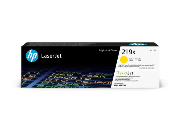 Image of HP 219X Yellow High Capacity Toner Cartridge - W2192X (Original)