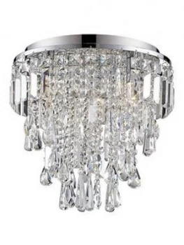 Image of Marquis By Waterford Bresna 3 Light Flush Ceiling Fitting